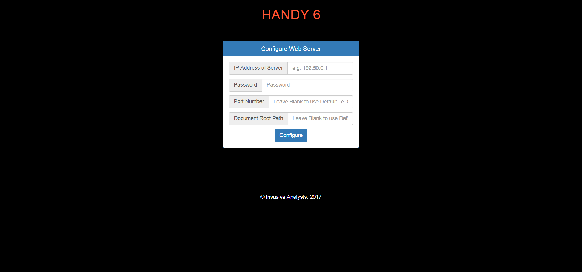 Webserver Screen
